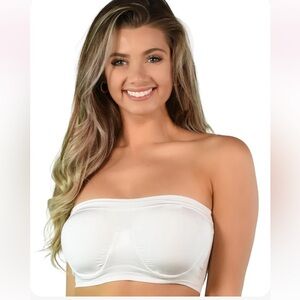 Rhonda Shear Ahh Underwire Bandeau Strapless Bra Women’s size 1X. White color